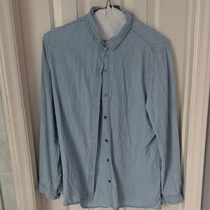 Women’s  Light Blue denim Casual Shirt, 100% tencel